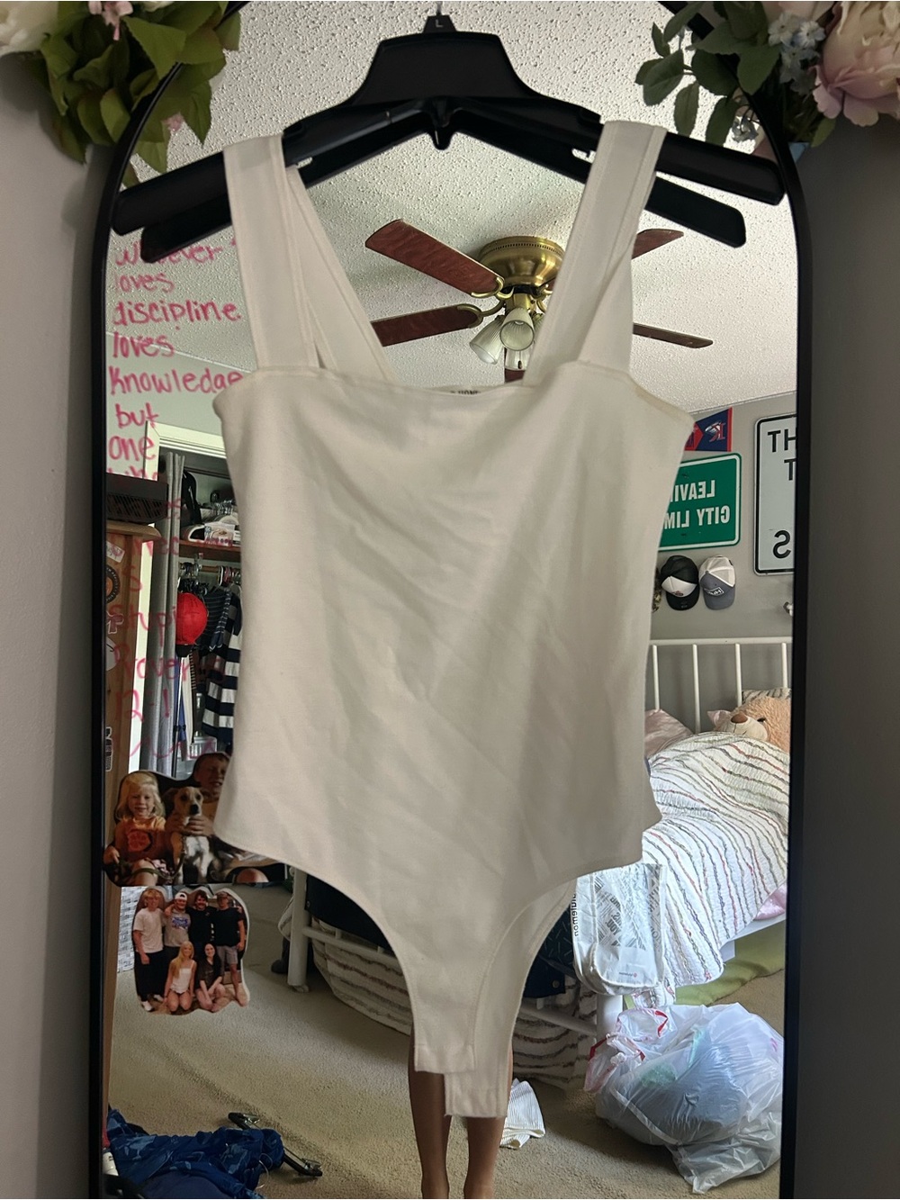Wild Honey White Square-Neck Bodysuit